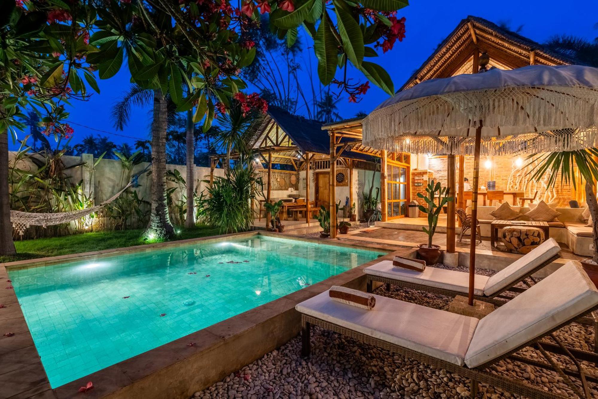 Villa Burung Gili Air Authentic 3-Bedroom Bamboo Villa With Private Pool Exteriör bild