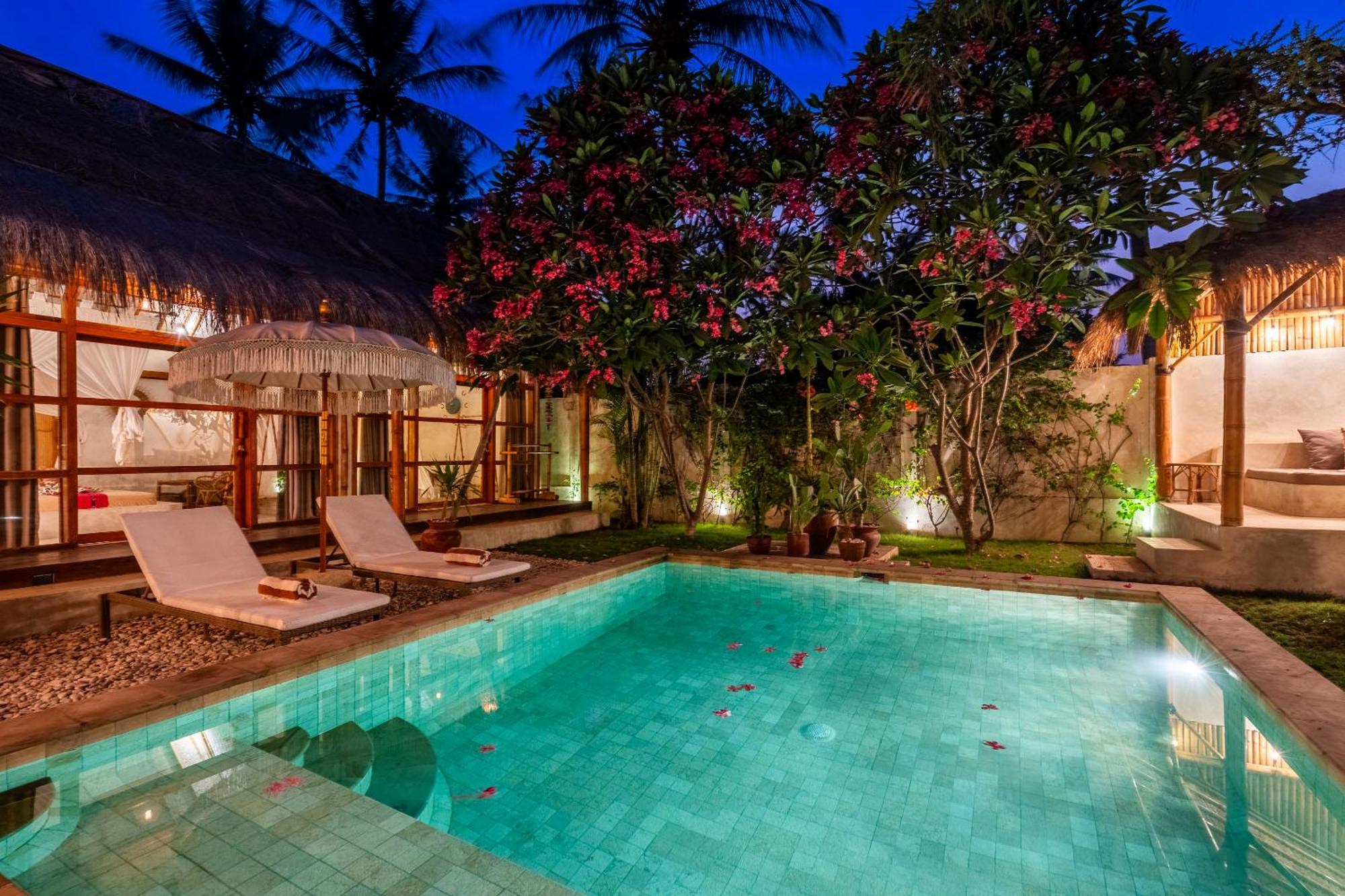 Villa Burung Gili Air Authentic 3-Bedroom Bamboo Villa With Private Pool Exteriör bild
