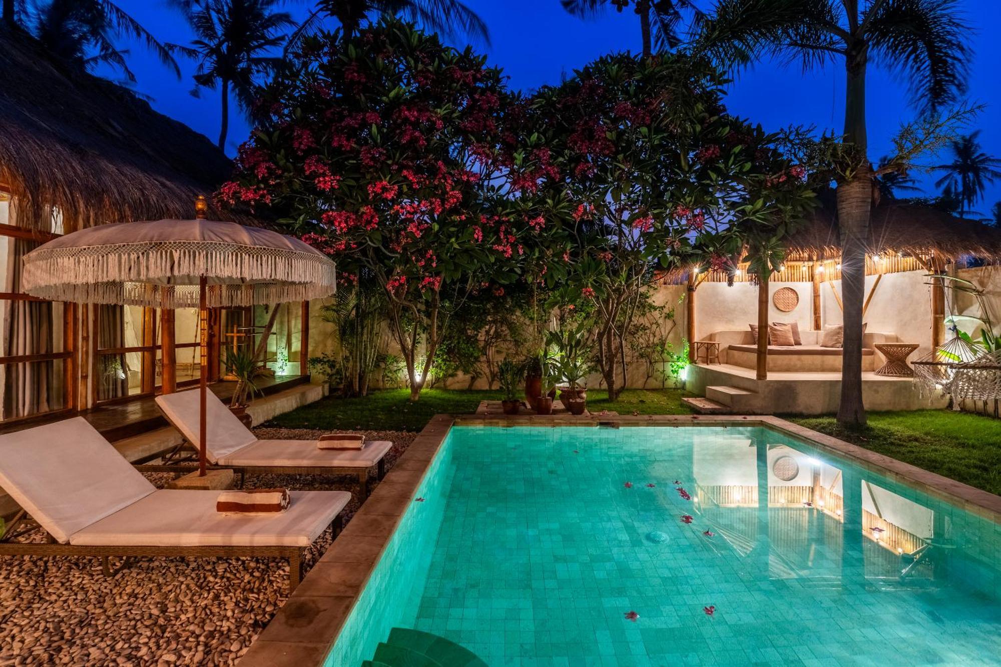 Villa Burung Gili Air Authentic 3-Bedroom Bamboo Villa With Private Pool Exteriör bild