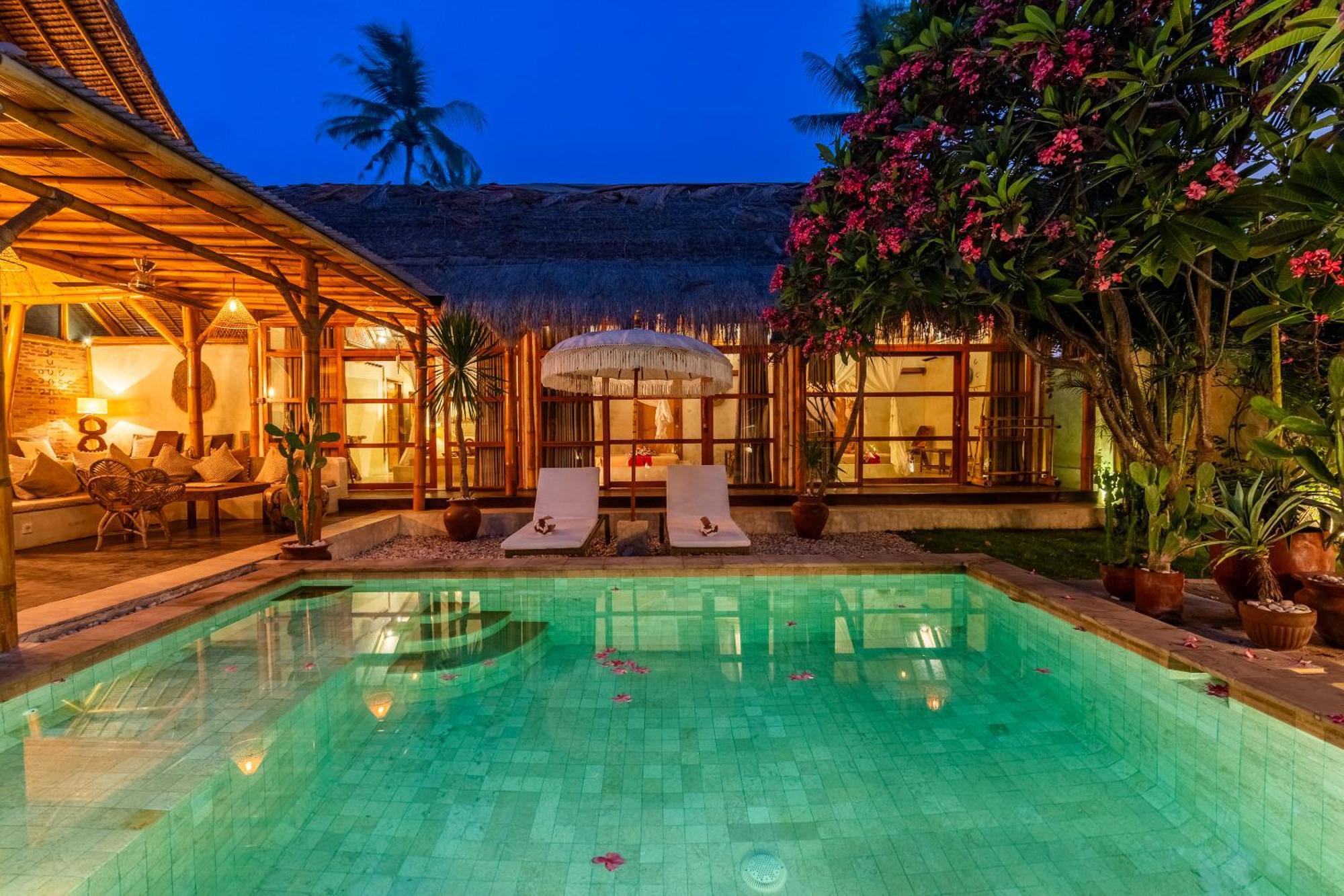 Villa Burung Gili Air Authentic 3-Bedroom Bamboo Villa With Private Pool Exteriör bild