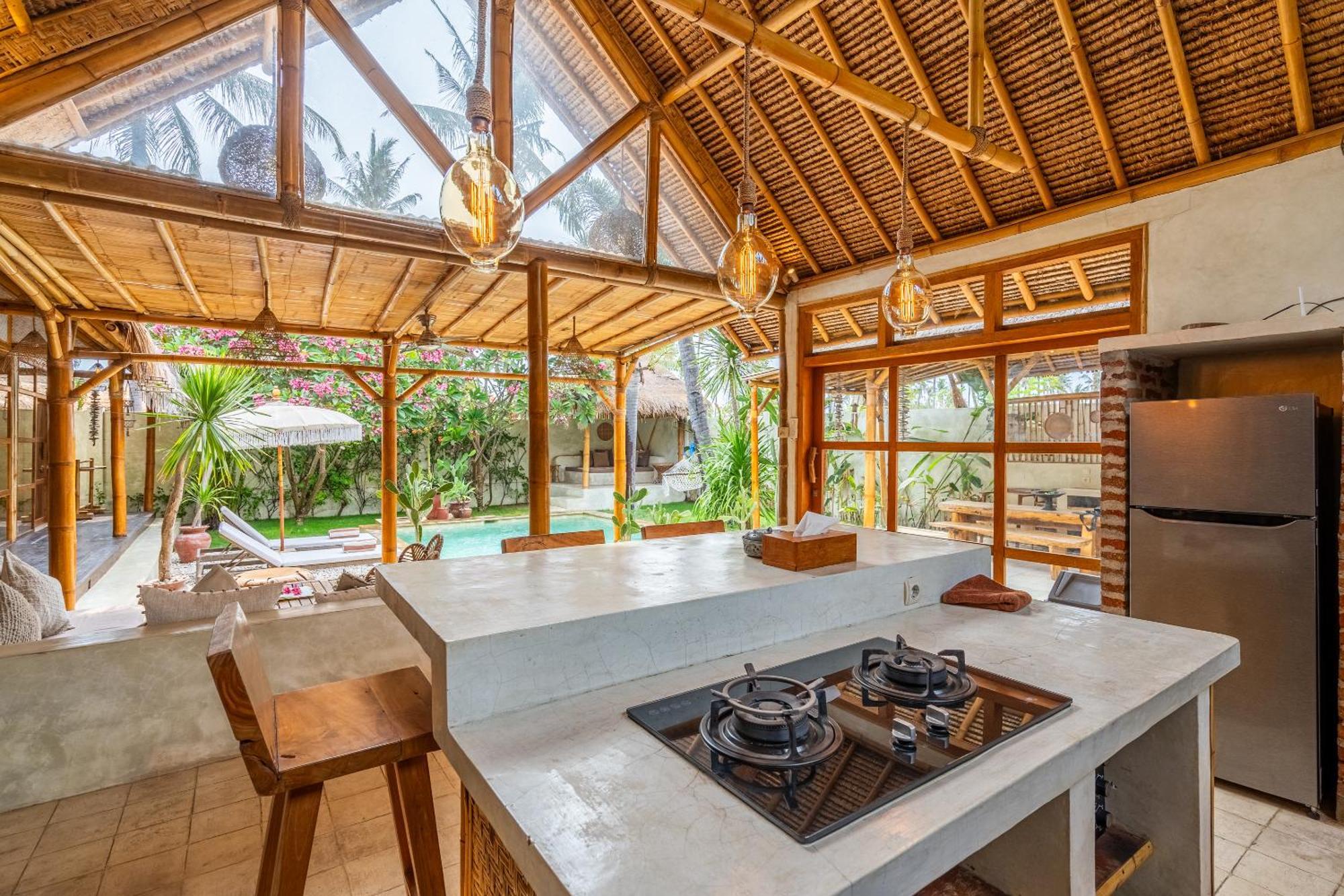 Villa Burung Gili Air Authentic 3-Bedroom Bamboo Villa With Private Pool Exteriör bild