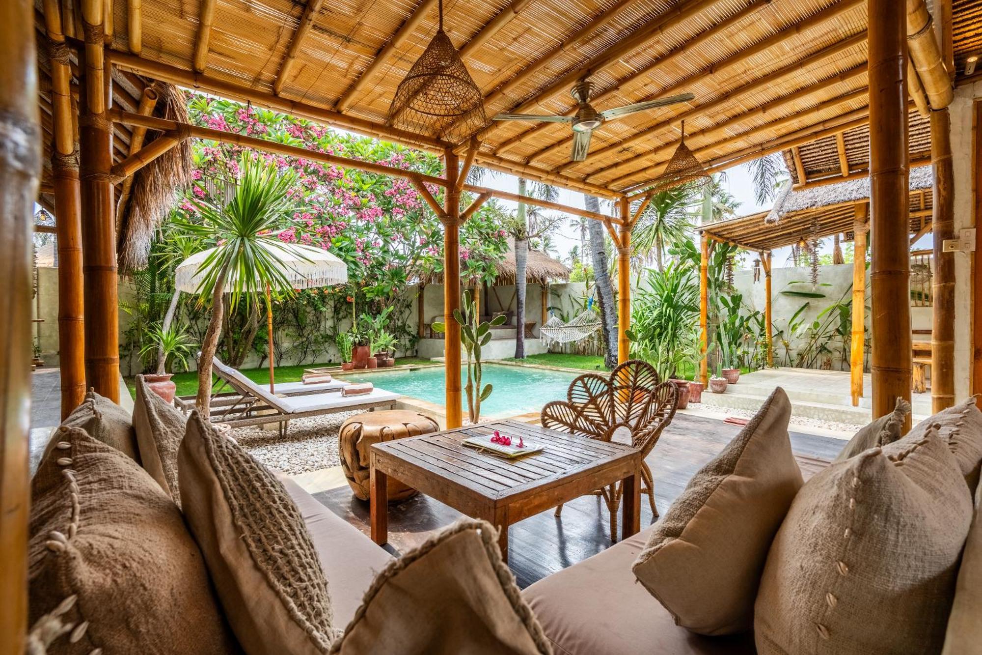 Villa Burung Gili Air Authentic 3-Bedroom Bamboo Villa With Private Pool Exteriör bild